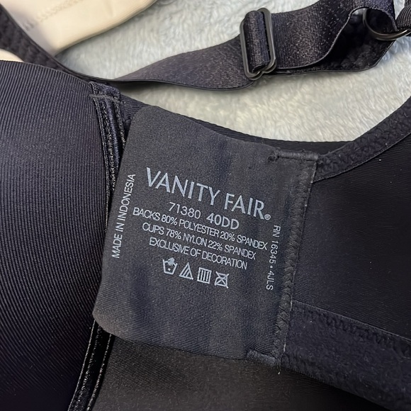 Vanity Fair Bras Bundle of 3 @ 44DD black, white, and cream - Picture 4 of 9